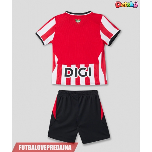 Lacne Dětský Futbalové dres Athletic Bilbao 2026-27 Krátky Rukáv - Domáci (+ trenírky)